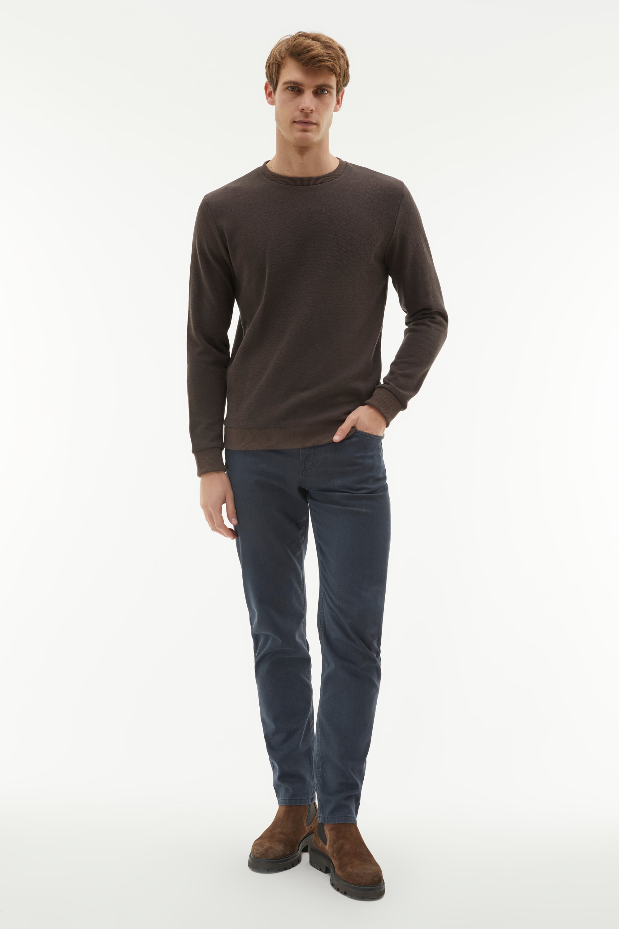 BİSİKLET YAKA SWEATSHIRT