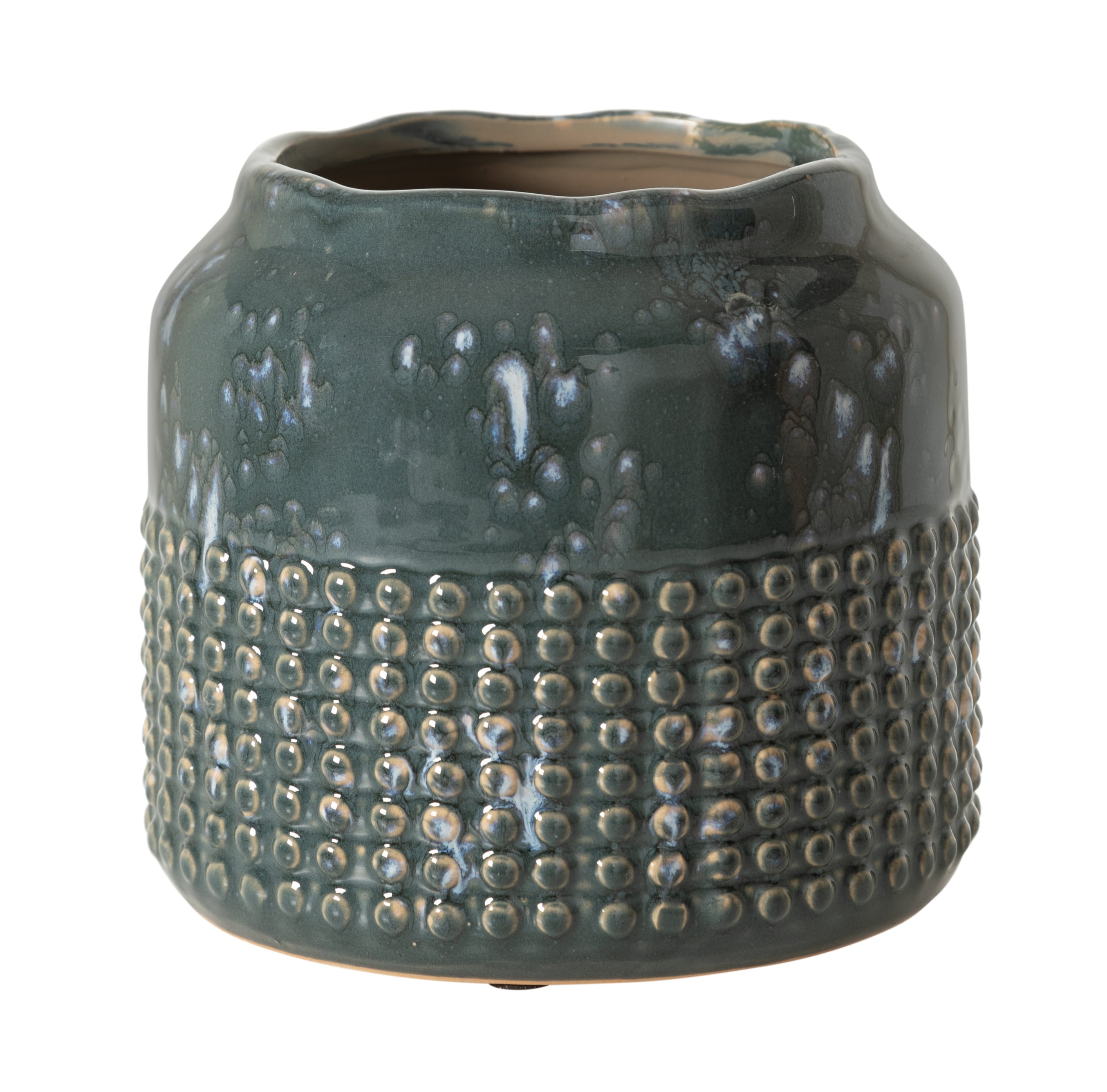 AZUL SERAMİK VAZO 18X16CM