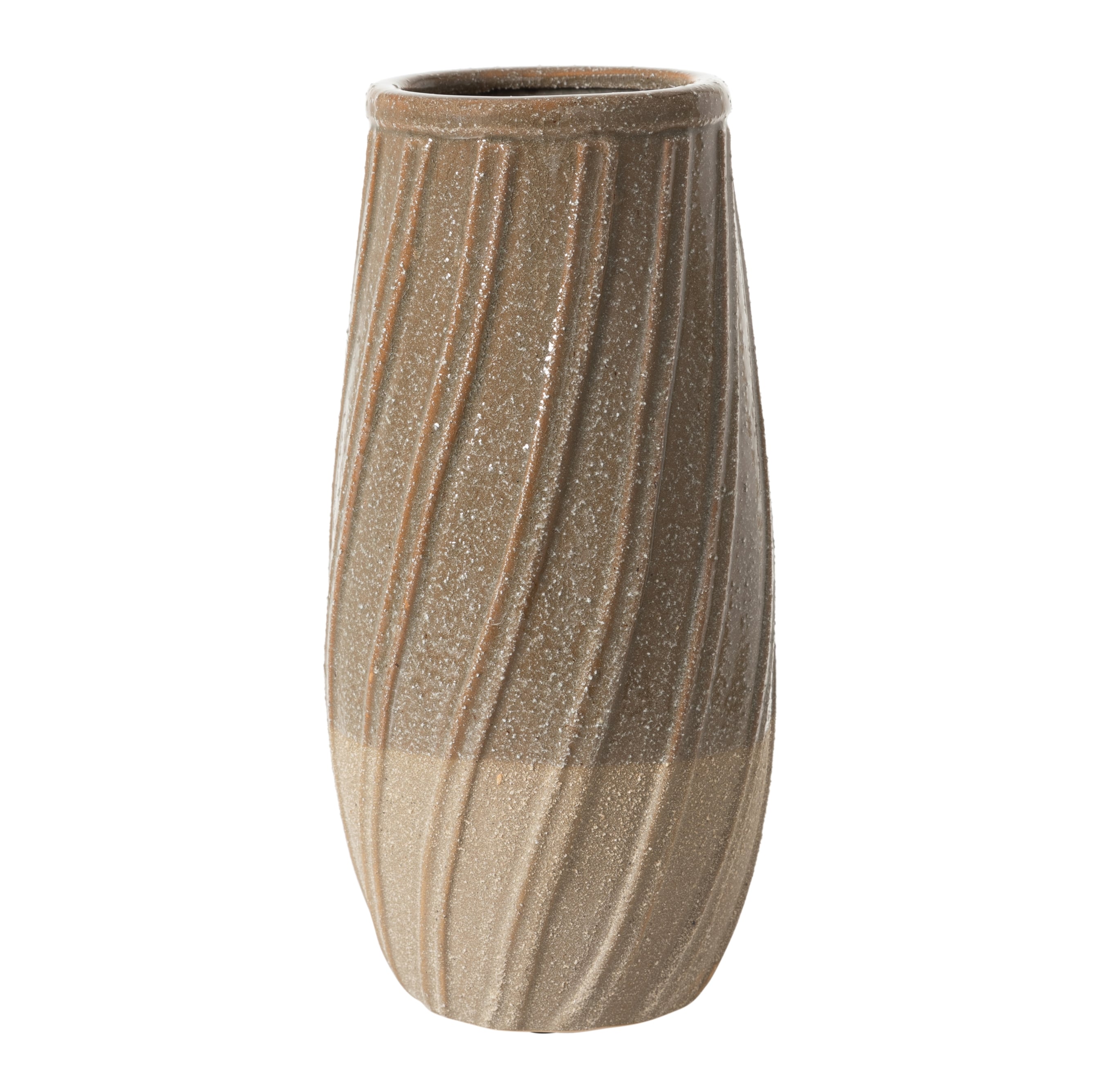 MARRON SERAMİK VAZO 16X32CM