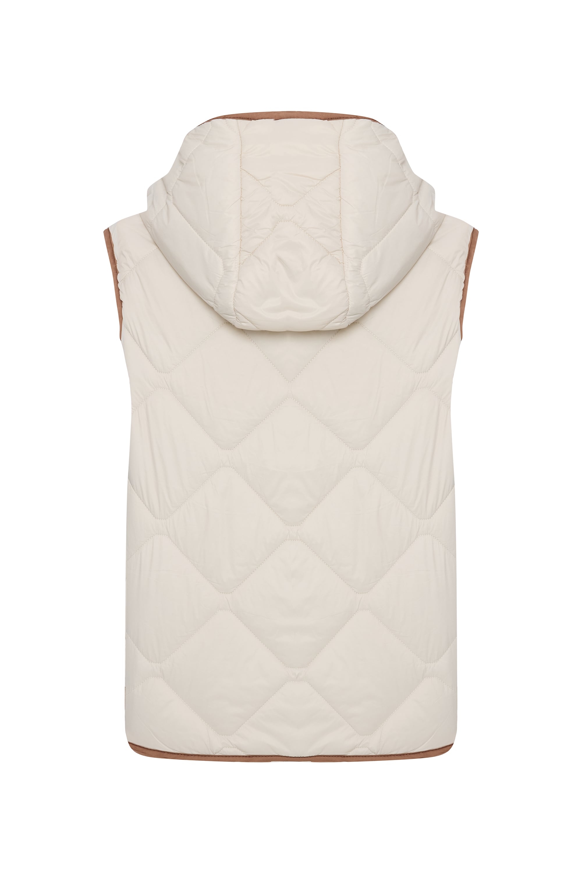 KAPİTONELİ KAPÜŞONLU CROP ŞİŞME YELEK