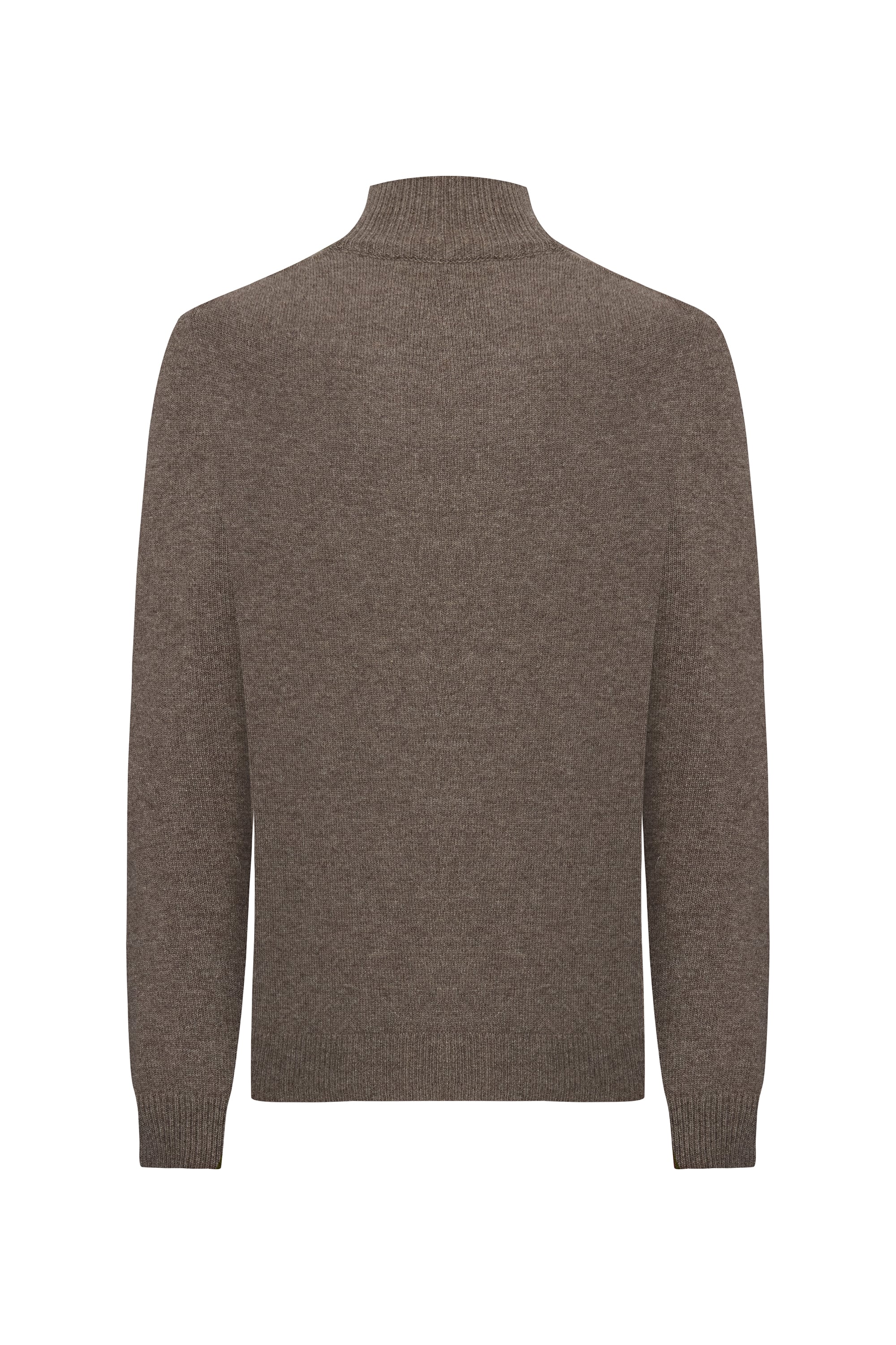 DÜĞMELİ DİK YAKA YÜN KAZAK