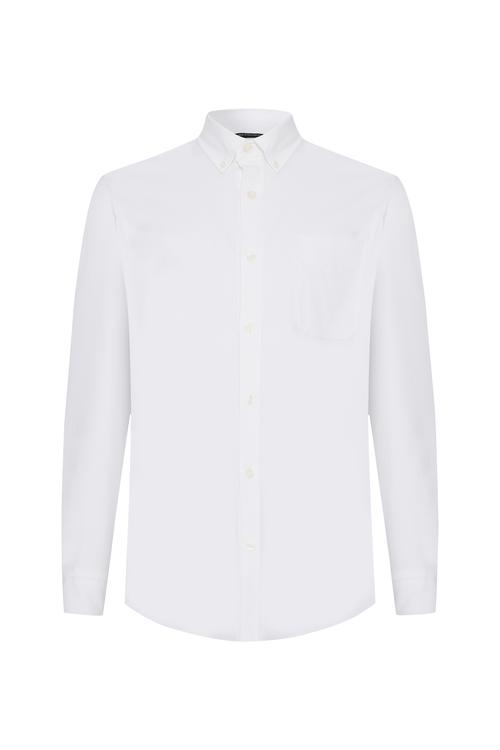  REGULAR FIT TEK CEPLİ UZUN KOLLU GÖMLEK