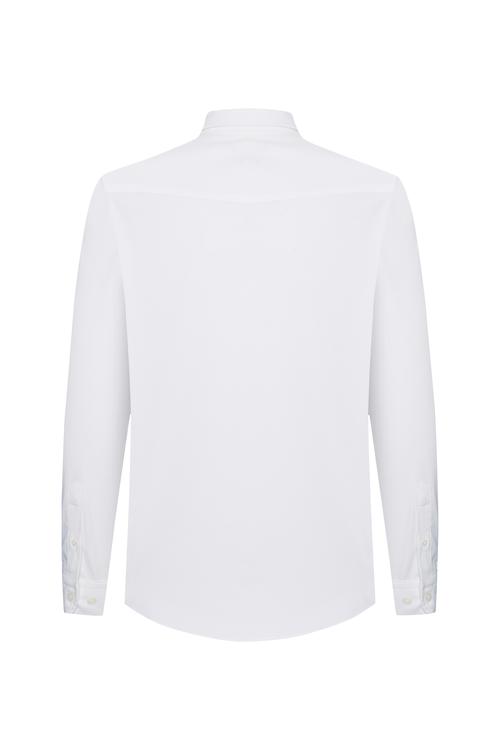  REGULAR FIT TEK CEPLİ UZUN KOLLU GÖMLEK