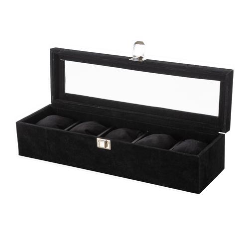  SAAT KUTUSU 5'Lİ ALCANTARA SIYAH