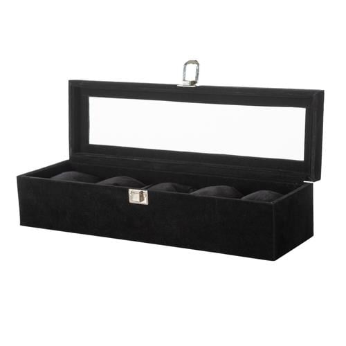  SAAT KUTUSU 5'Lİ ALCANTARA SIYAH