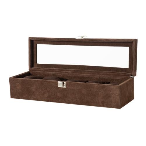  SAAT KUTUSU 5'Lİ ALCANTARA KAHVE