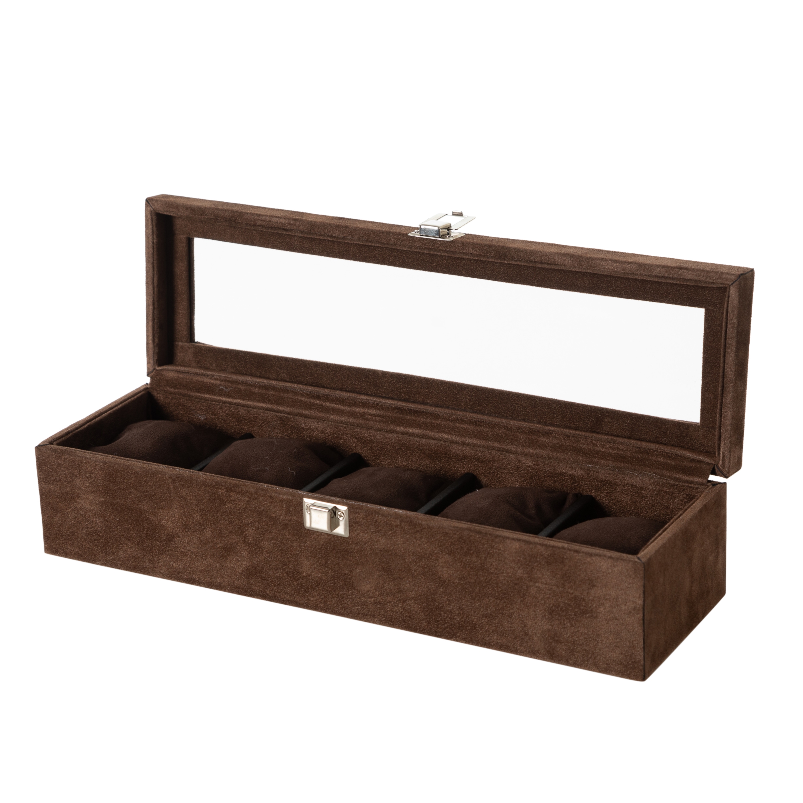 SAAT KUTUSU 5'Lİ ALCANTARA KAHVE