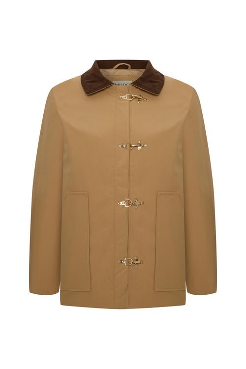  KADİFE YAKA DÜĞME DETAYLI MONT CEKET