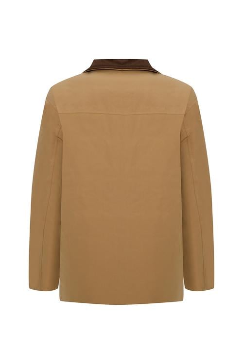  KADİFE YAKA DÜĞME DETAYLI MONT CEKET