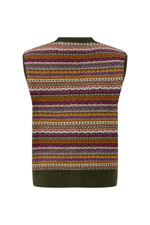  JAKARLI ETNİK DESENLİ V YAKA YELEK
