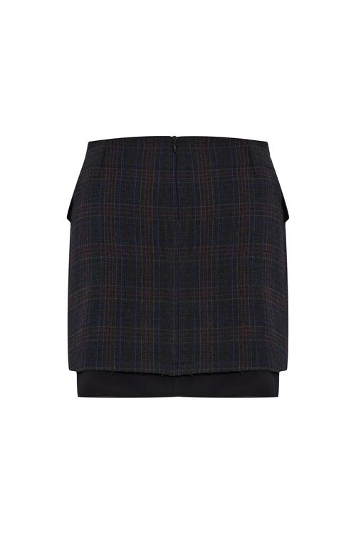 EKOSELİ ASTAR DETAYLI MİNİ ETEK