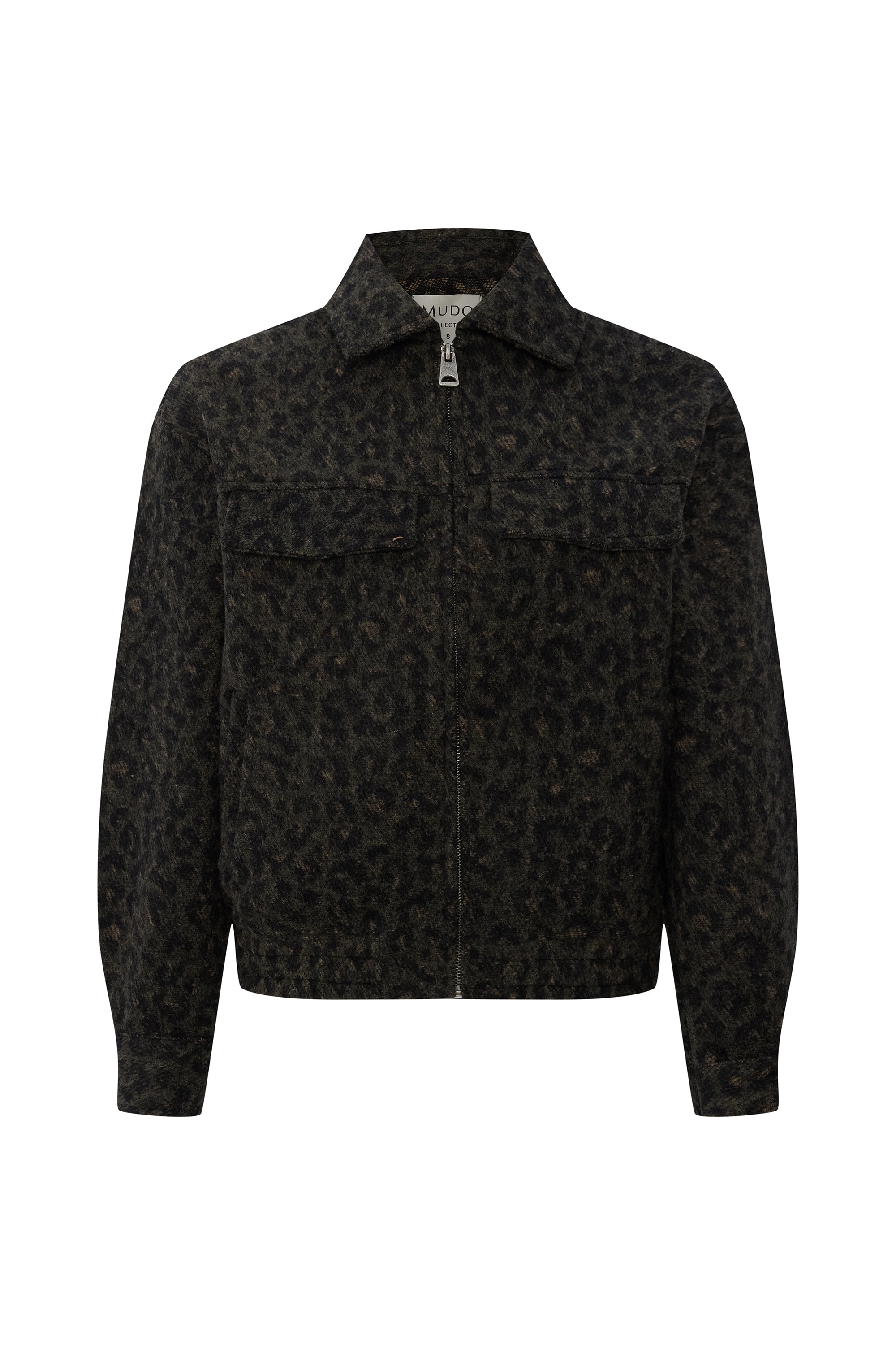 LEOPAR DESENLİ JAKARLI BOMBER CEKET