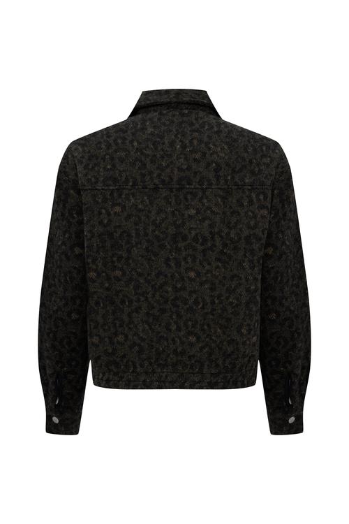  LEOPAR DESENLİ JAKARLI BOMBER CEKET