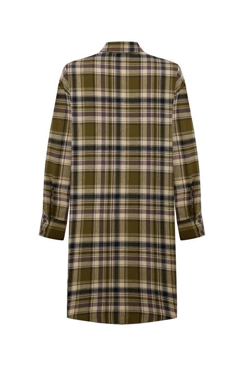  EKOSELİ MİNİ GÖMLEK ELBİSE