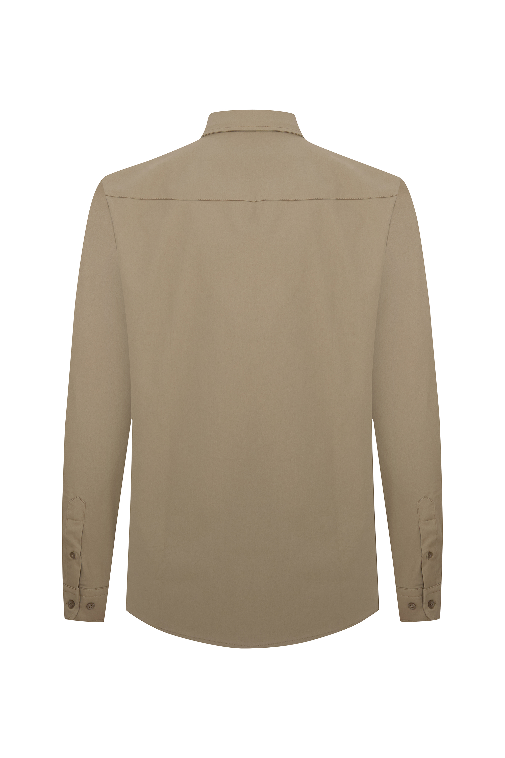 REGULAR FIT TEK CEPLİ UZUN KOLLU GÖMLEK