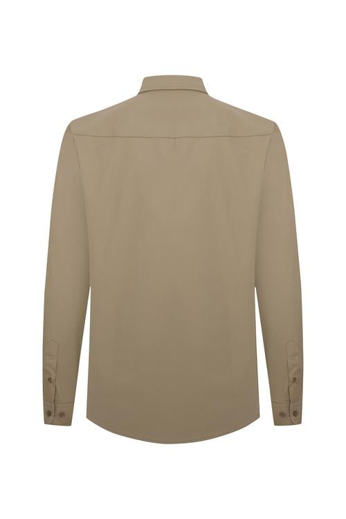  REGULAR FIT TEK CEPLİ UZUN KOLLU GÖMLEK