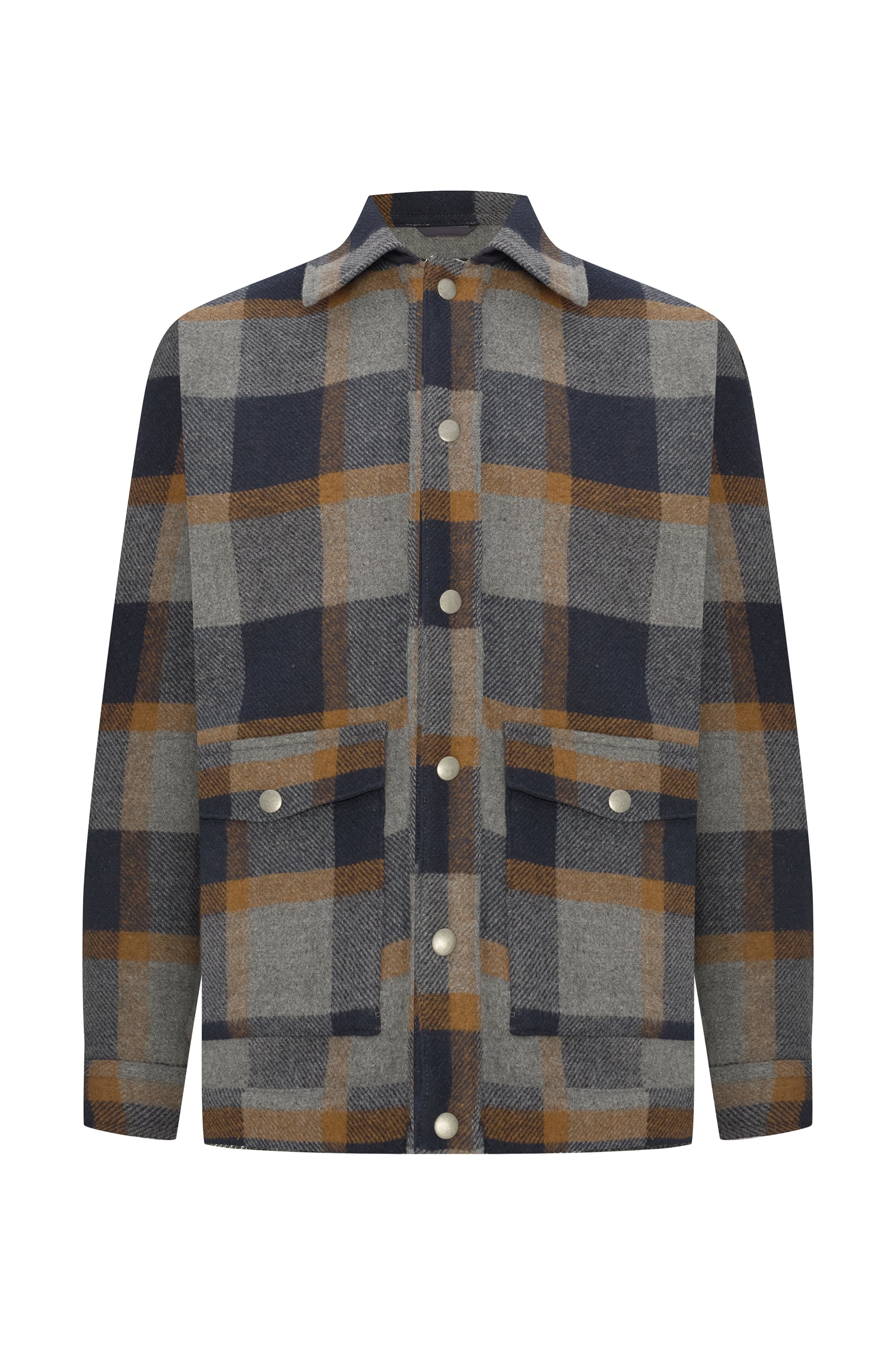 YÜN KARIŞIMLI EKOSELİ CASUAL CEKET