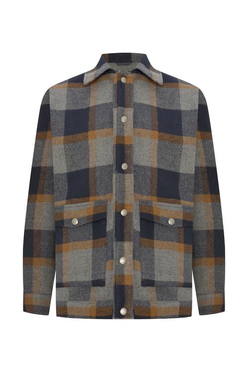 YÜN KARIŞIMLI EKOSELİ CASUAL CEKET