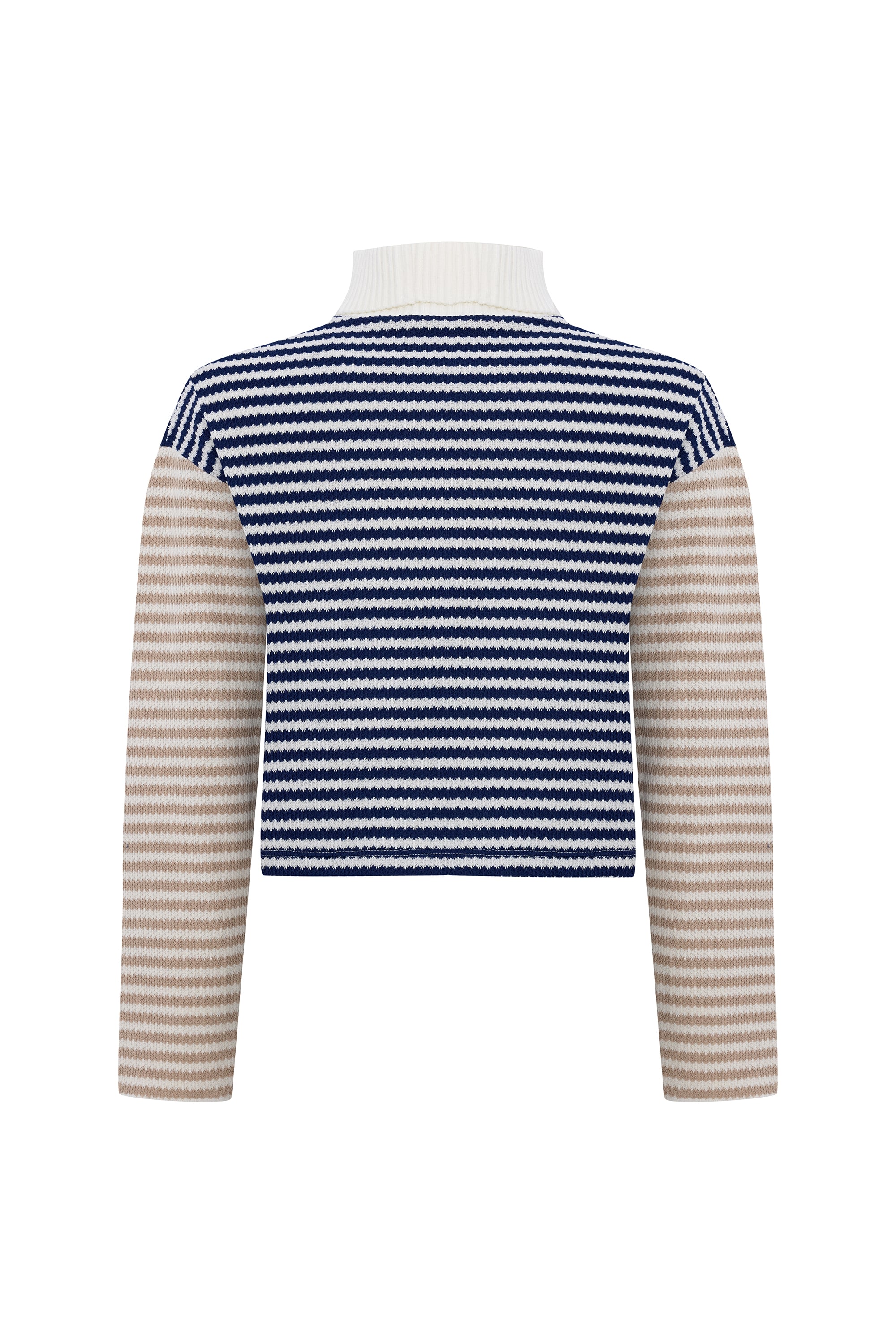 ÇİZGİLİ BALIKÇI YAKA KAZAK