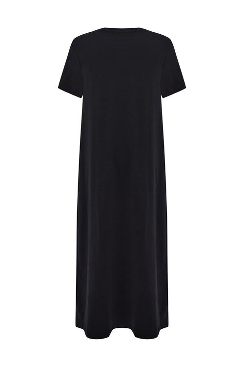  A FORM KISA KOLLU MİDİ ELBİSE