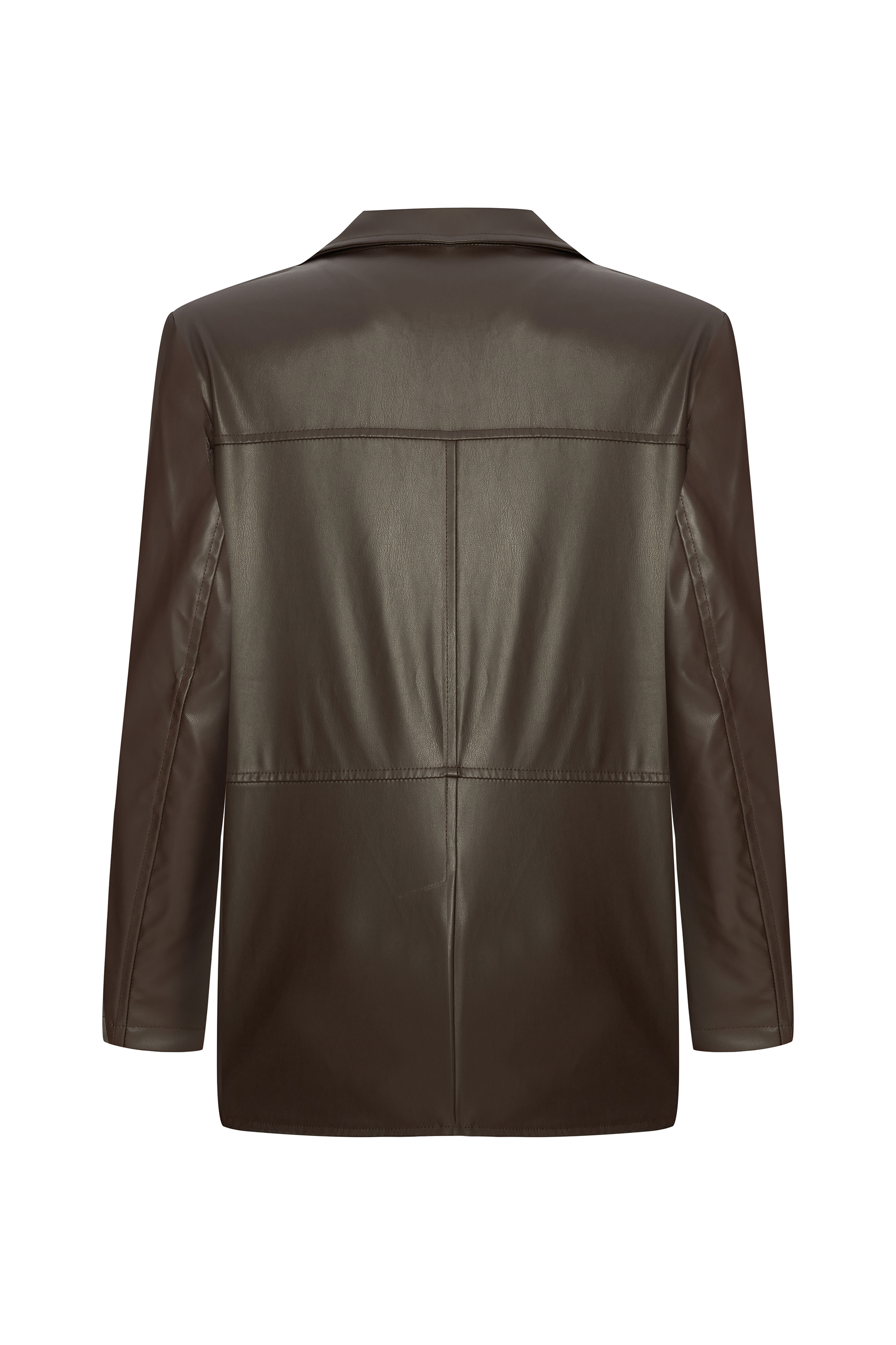 DERİ GÖRÜNÜMLÜ BLAZER CEKET