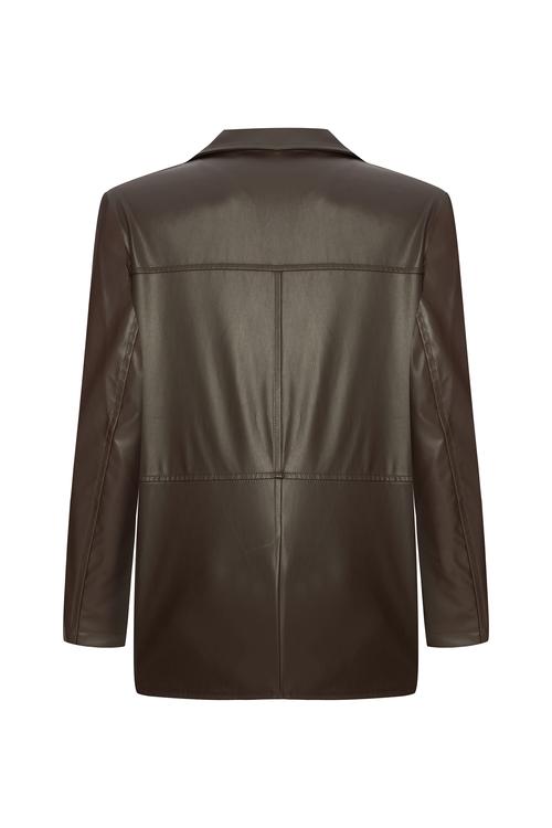  DERİ GÖRÜNÜMLÜ BLAZER CEKET