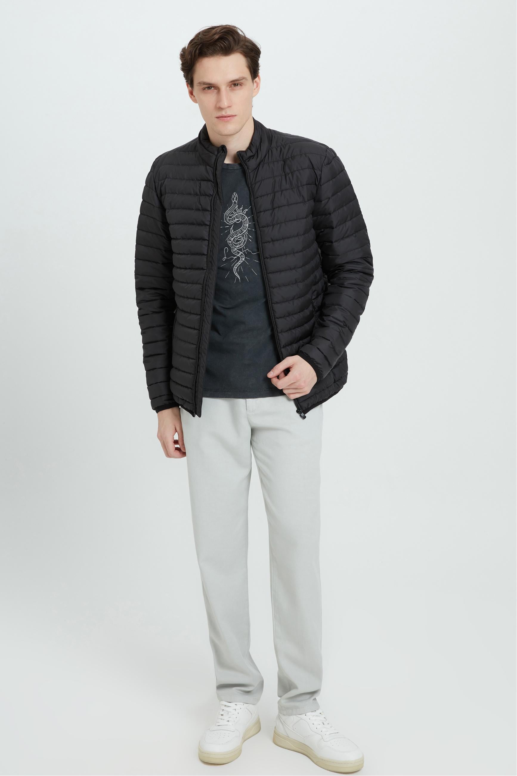 DİK YAKA ŞİŞME MONT