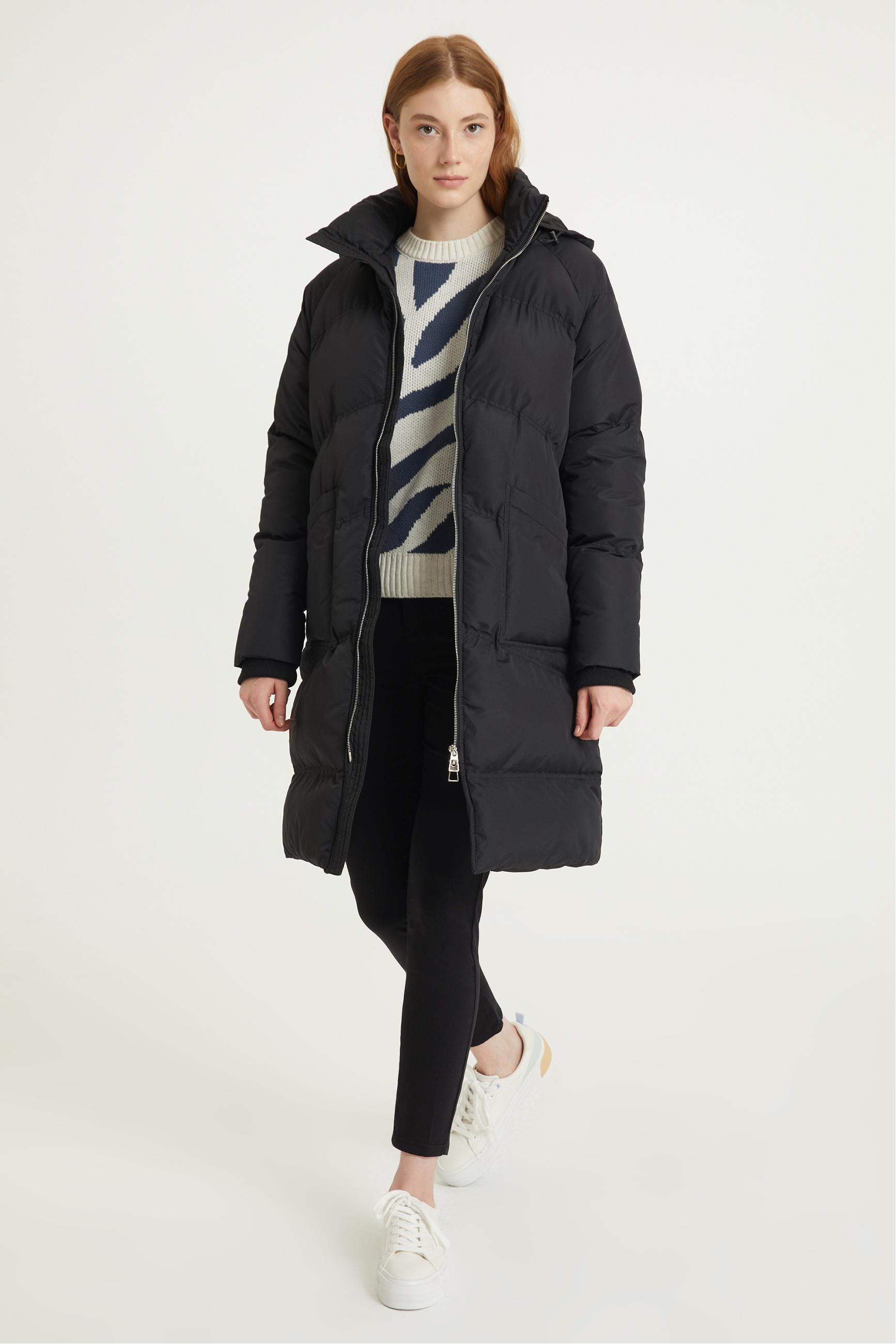 KAPÜŞONLU UZUN ŞİŞME MONT