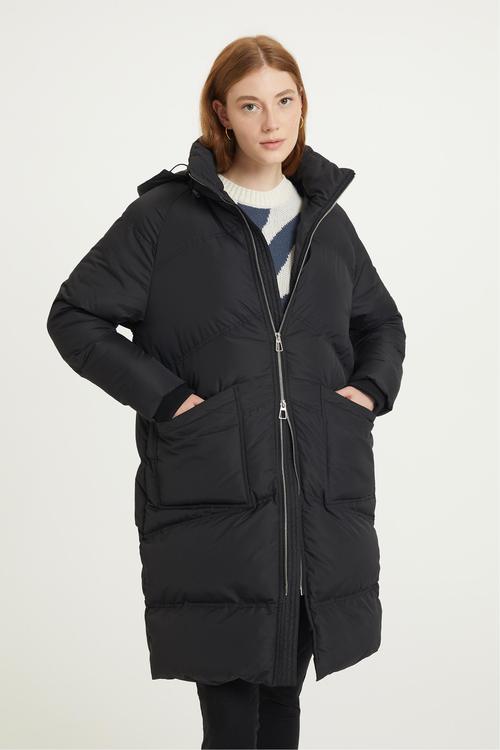  KAPÜŞONLU UZUN ŞİŞME MONT