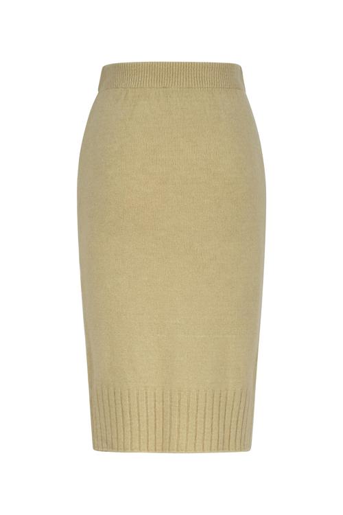  YIRTMAÇLI DÜZ KESİM MİDİ TRİKO ETEK