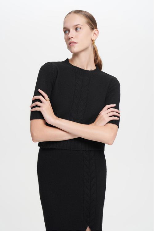  SAÇ ÖRGÜ BİSİKLET YAKA TRİKO KAZAK