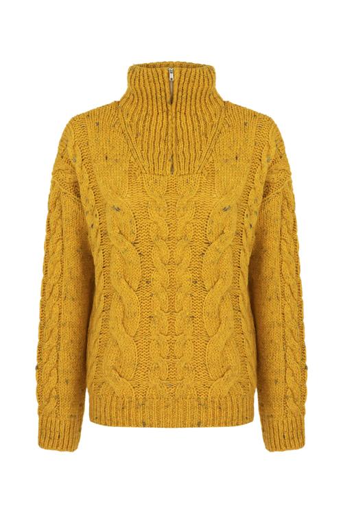  DİK YAKA SAÇ ÖRGÜ TRİKO KAZAK