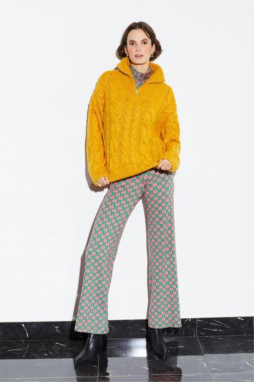  DİK YAKA SAÇ ÖRGÜ TRİKO KAZAK