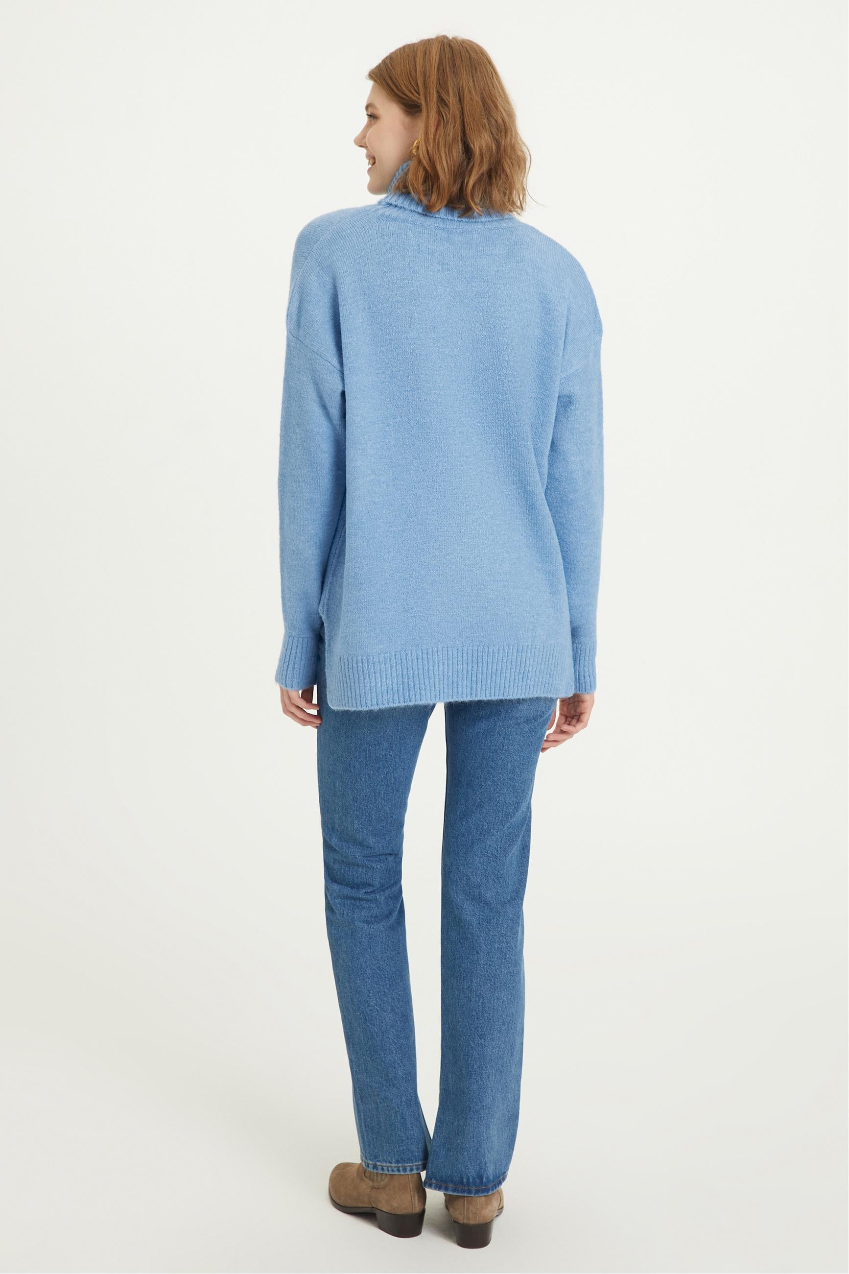 BALIKÇI YAKA TRİKO KAZAK