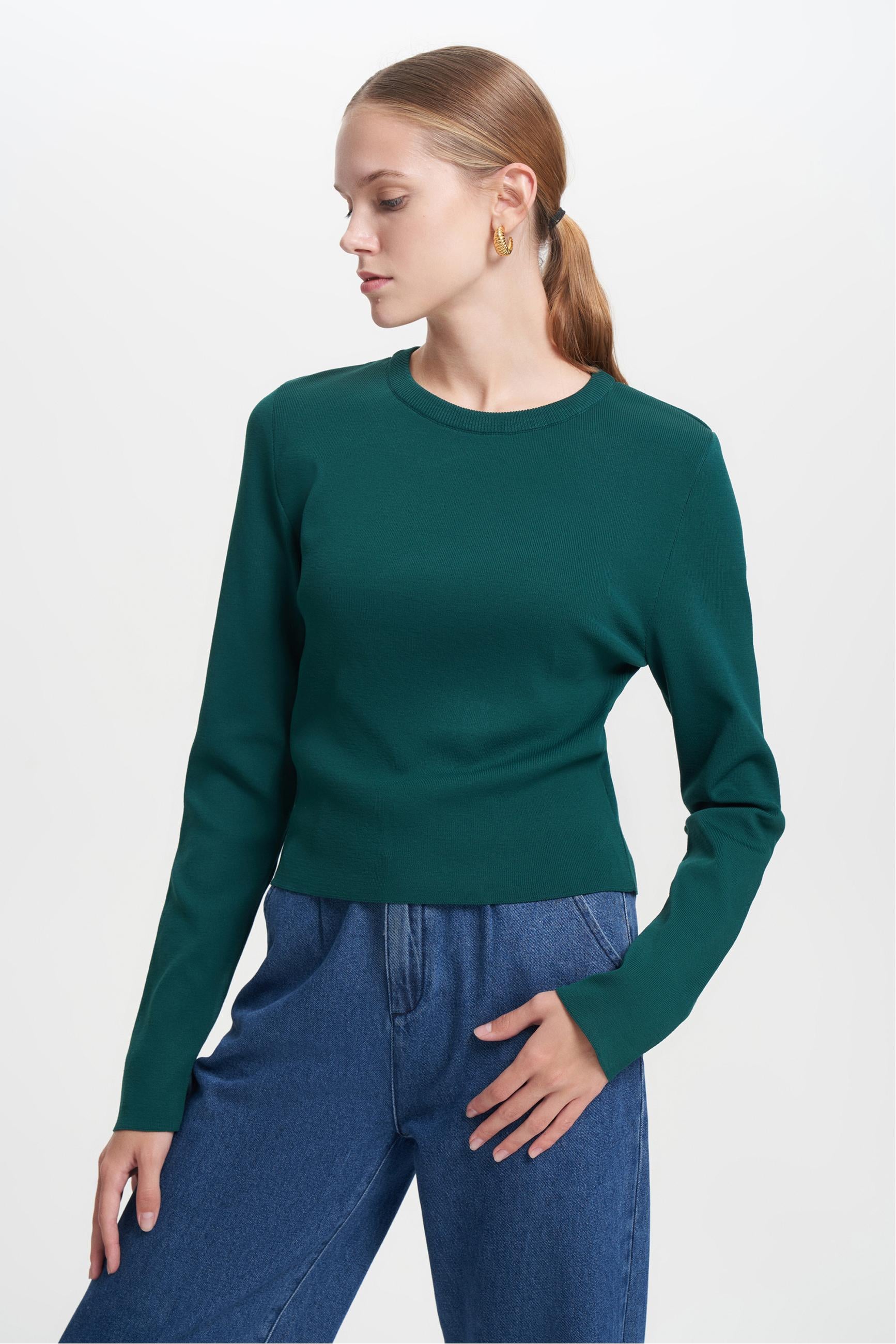 BİSİKLET YAKA BASIC TRİKO KAZAK