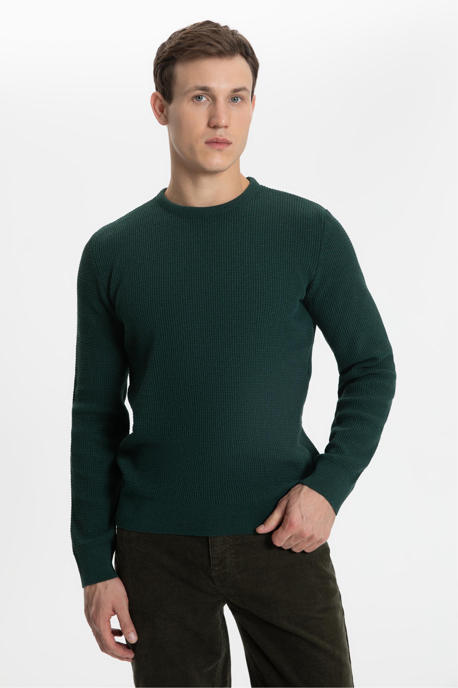 BİSİKLET YAKA TRİKO KAZAK