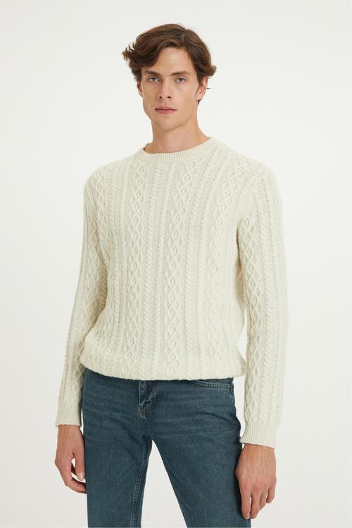  BİSİKLET YAKA SAÇ ÖRGÜ KAZAK