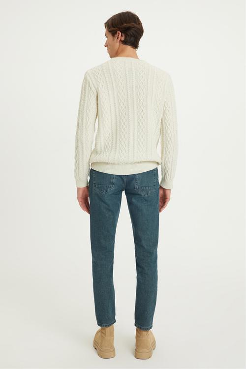  BİSİKLET YAKA SAÇ ÖRGÜ KAZAK