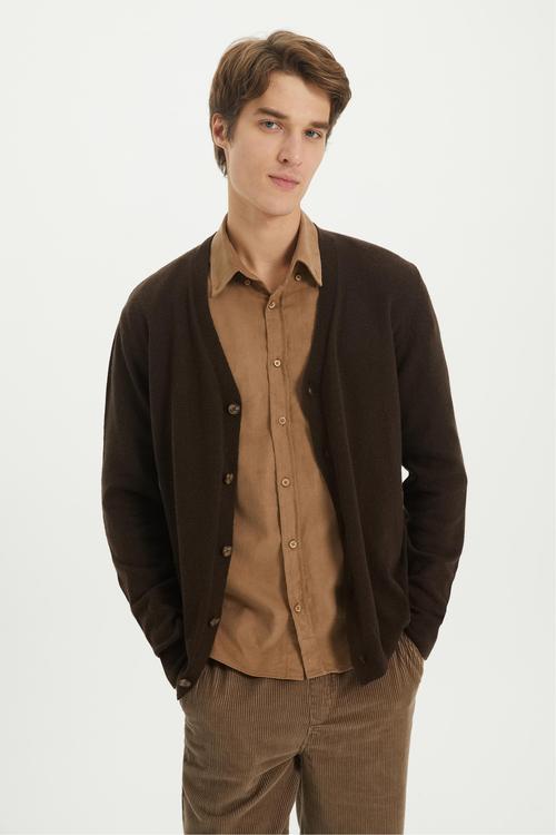  YÜN KARIŞIMLI V YAKA HIRKA