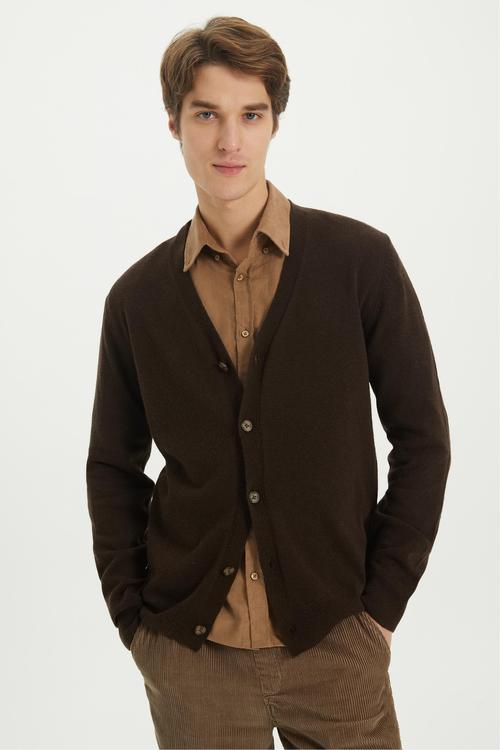  YÜN KARIŞIMLI V YAKA HIRKA