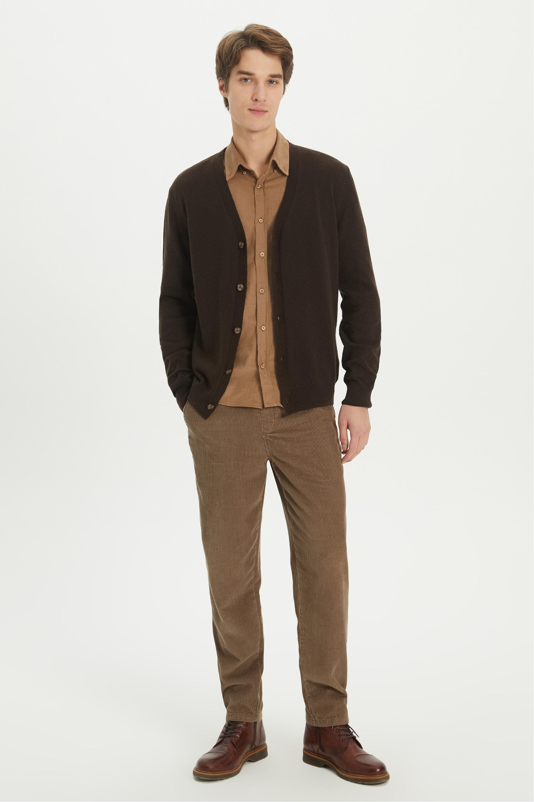 YÜN KARIŞIMLI V YAKA HIRKA