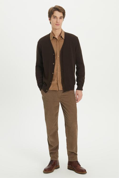  YÜN KARIŞIMLI V YAKA HIRKA