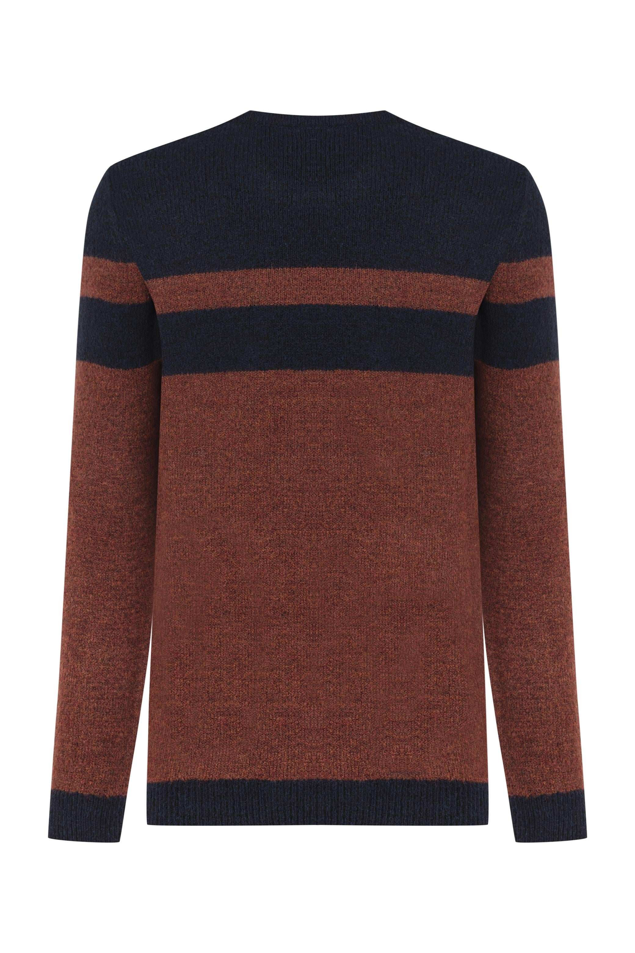 RENK BLOKLU BİSİKLET YAKA TRİKO KAZAK