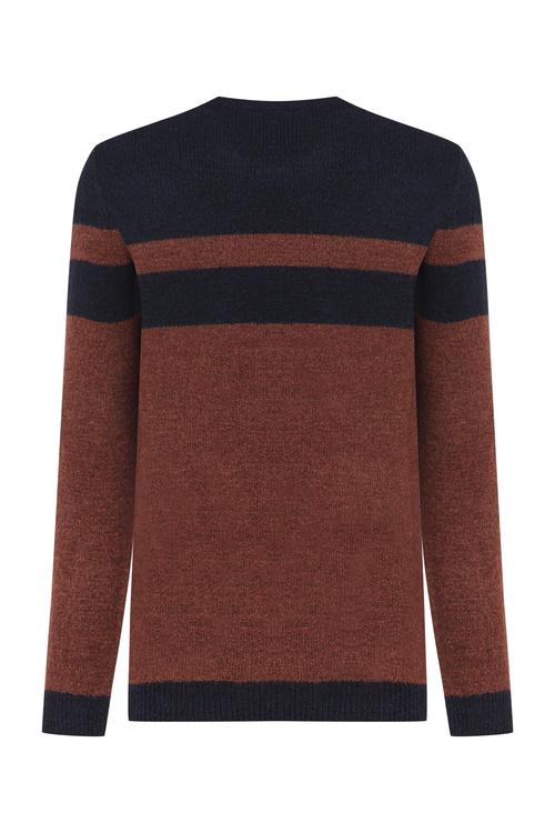  RENK BLOKLU BİSİKLET YAKA TRİKO KAZAK