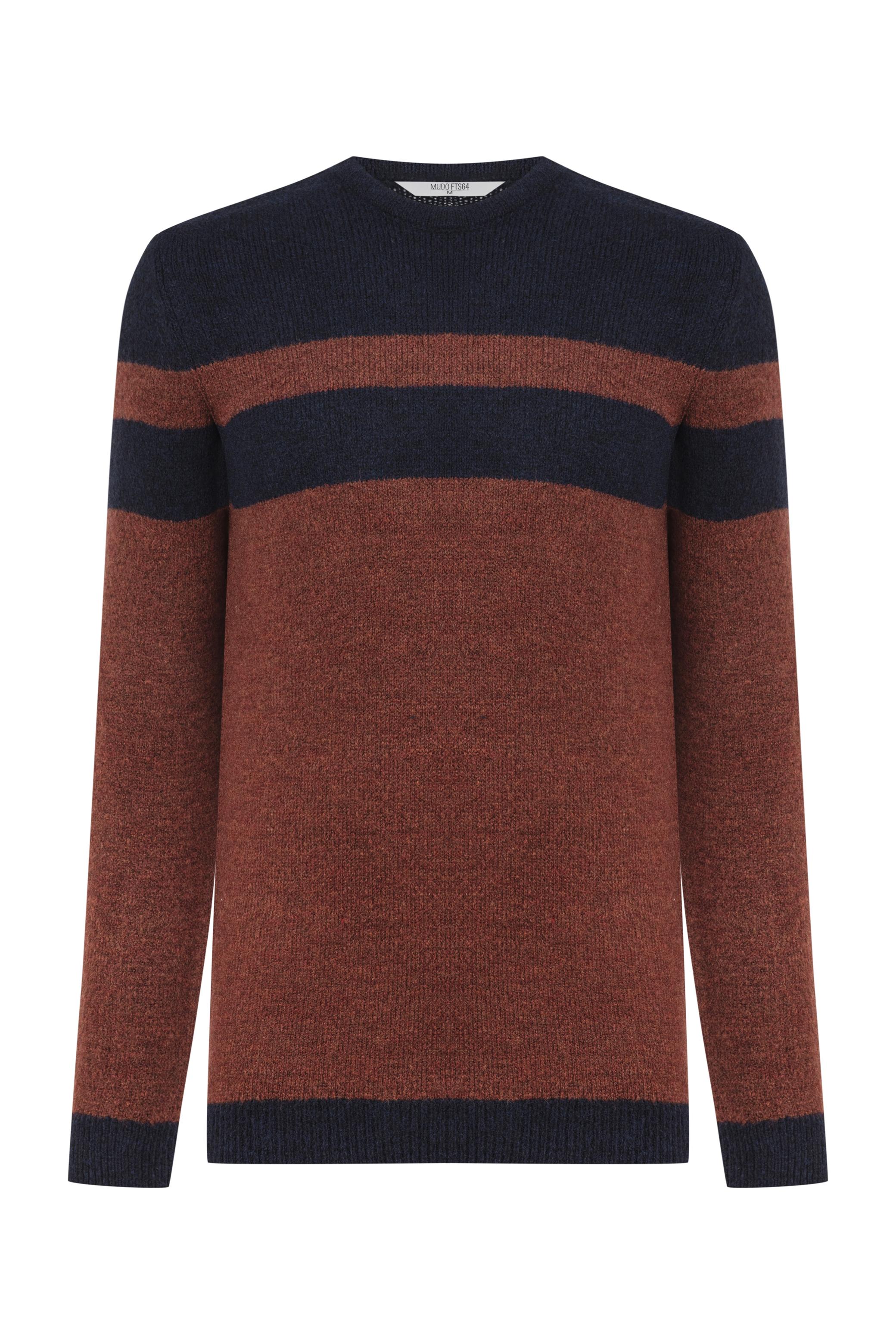 RENK BLOKLU BİSİKLET YAKA TRİKO KAZAK