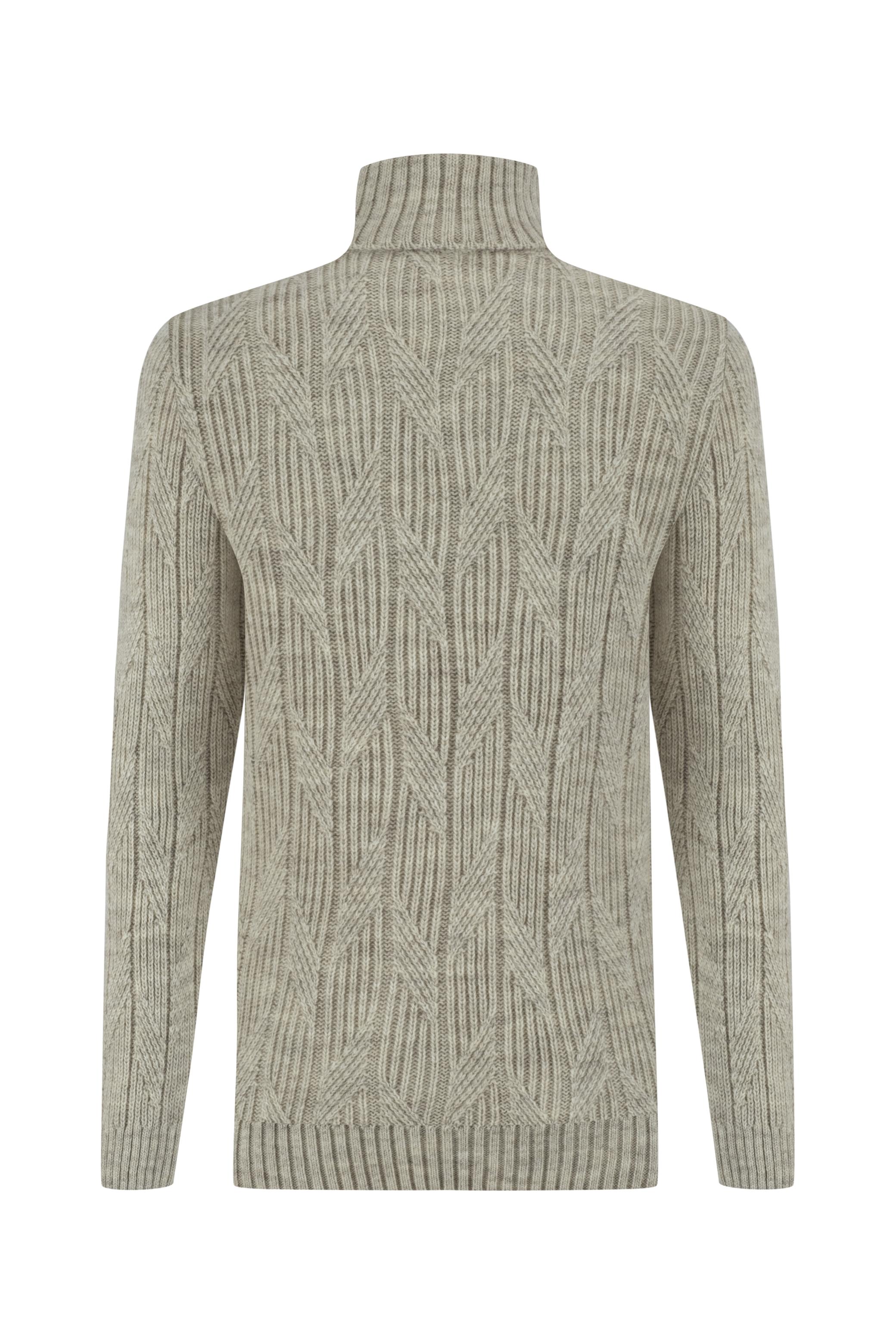 BALIKÇI YAKA ÖRGÜLÜ KAZAK