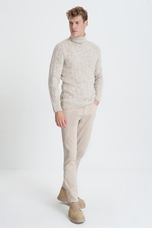  BALIKÇI YAKA ÖRGÜLÜ KAZAK