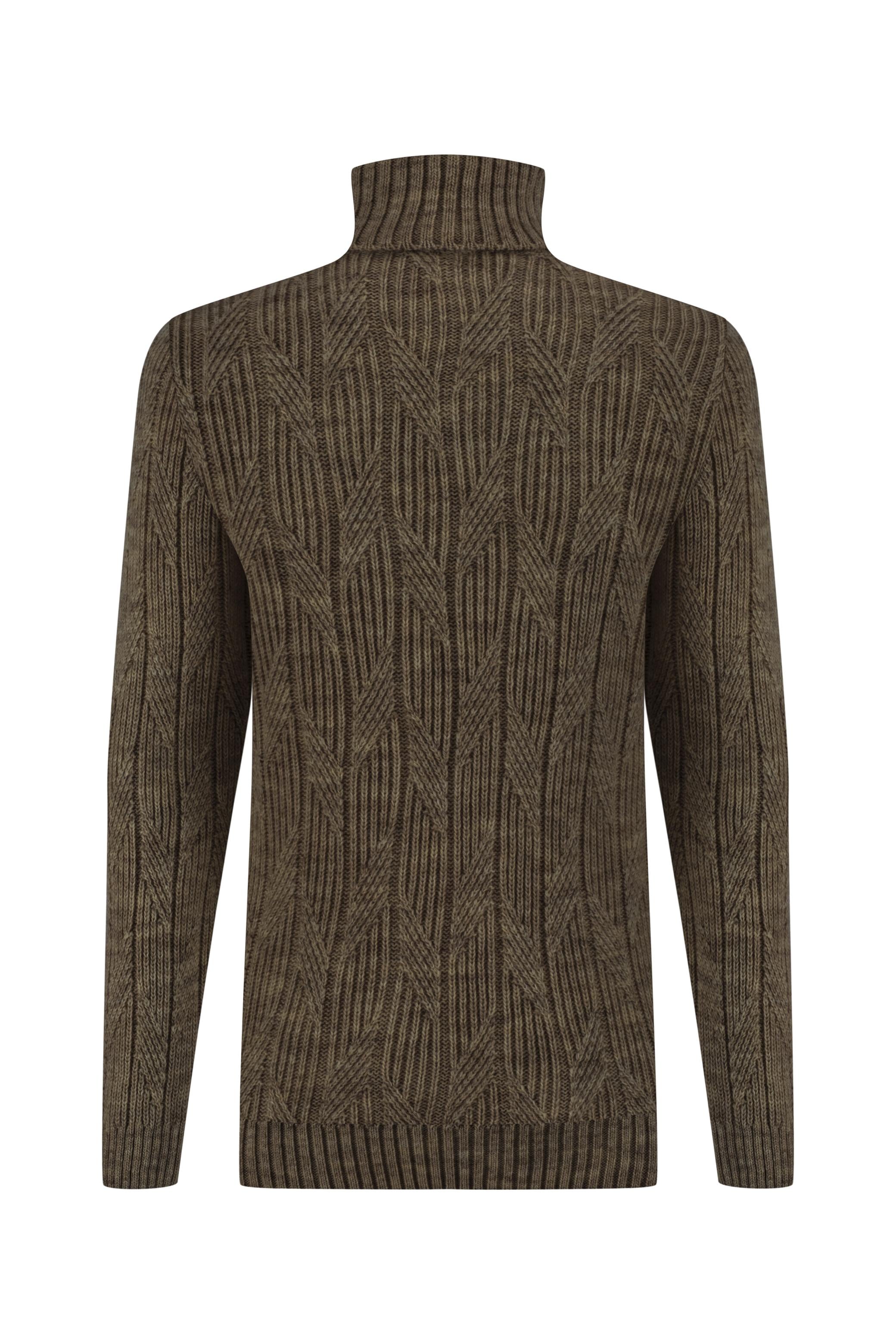 BALIKÇI YAKA ÖRGÜLÜ KAZAK