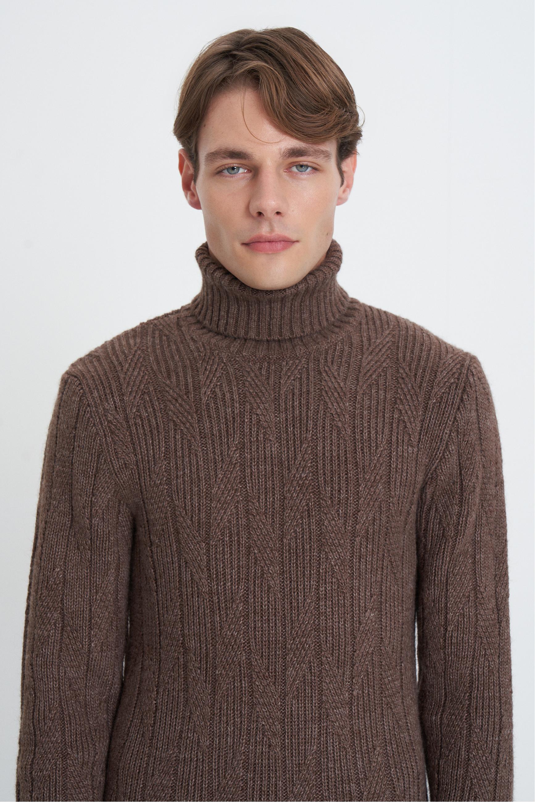 BALIKÇI YAKA ÖRGÜLÜ KAZAK