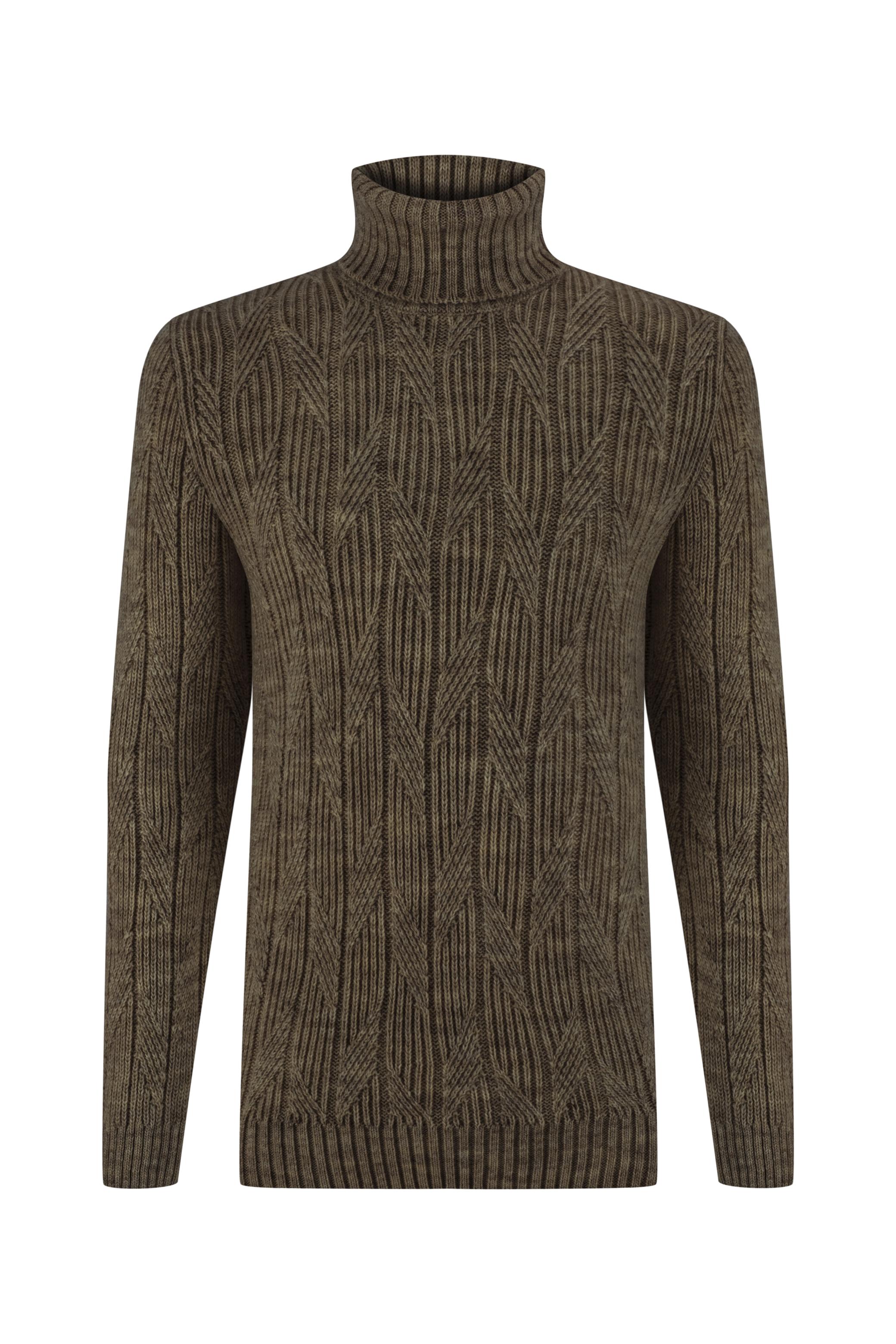 BALIKÇI YAKA ÖRGÜLÜ KAZAK